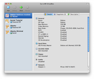 The VirtualBox Graphical User Interface