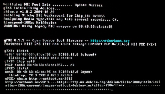 gPXE net boot small