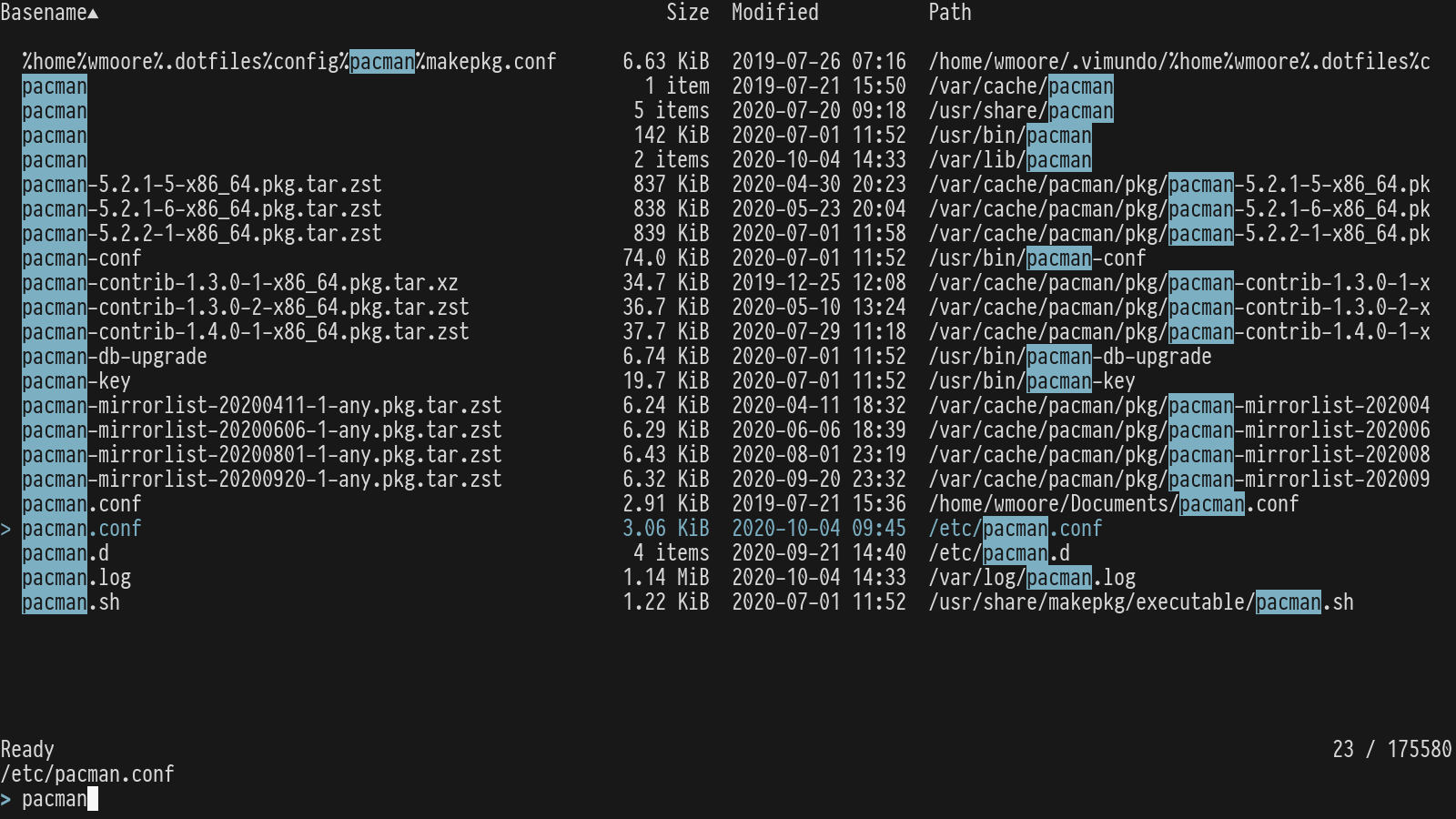 Screenshot of indexa running in a terminal.